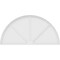 Ekena Millwork Half Round 3 Spoke Architectural Grade PVC Pediment, 74"W x 37"H x 2"P PEDPS074X370HRO03 - alternate 2